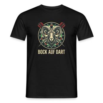 Bock auf Dart Widder Dartscheibe Dartspieler - Männer T-Shirt - Schwarz - Vorne - AI Model Male 178 light (178cm)