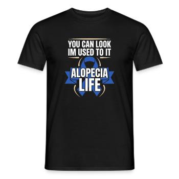 Alopezie-bewusstsein Alopecia Areata Haarausfall - Männer T-Shirt - Schwarz - Vorne - AI Model Male 178 light (178cm)