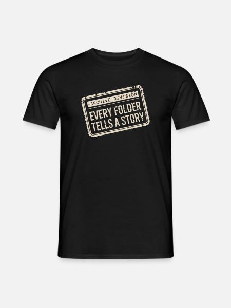 Every Folder Tells a Story - Men's T-Shirt - black