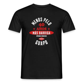 40 ans d’humour séduisant - T-shirt homme - noir - Devant - AI Model Male 178 light (178cm)