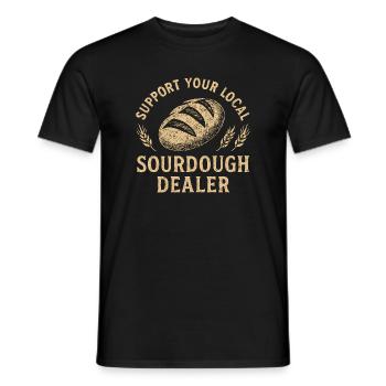 Baking Baker Baker Sourdough Bread Gift Idea - Men's T-Shirt - black - Front - AI Model Male 178 light (178cm)