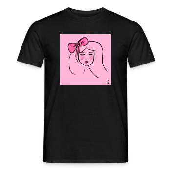 Fille Rose - T-shirt homme - noir - Devant - AI Model Male 178 light (178cm)