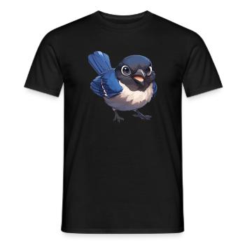 Elstern Elster - Männer T-Shirt - Schwarz - Vorne - AI Model Male 178 light (178cm)