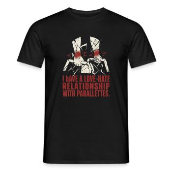 Calisthenics Relationship - Men's T-Shirt - black - Front - AI Model Male 178 light (178cm)