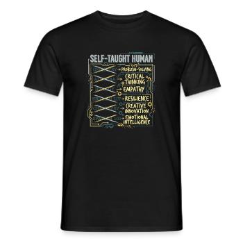 École à domicile - T-shirt homme - noir - Devant - AI Model Male 178 light (178cm)
