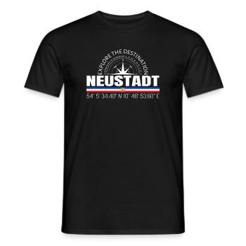 Neustadt - Männer T-Shirt - Schwarz - Vorne - AI Model Male 178 light (178cm)