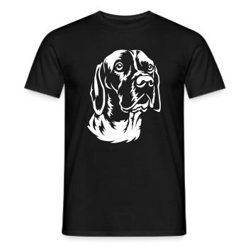 Gammel Dansk Honsehond « Tête « Édition Noire » - T-shirt homme - noir - Devant - AI Model Male 178 light (178cm)