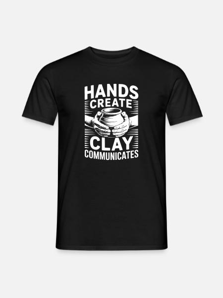 Pottery Artists Clay Communicates Pottery - Men's T-Shirt - black