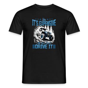 UTV Tout-Terrain 4 Roues Côte à côte - T-shirt homme - noir - Devant - AI Model Male 178 light (178cm)