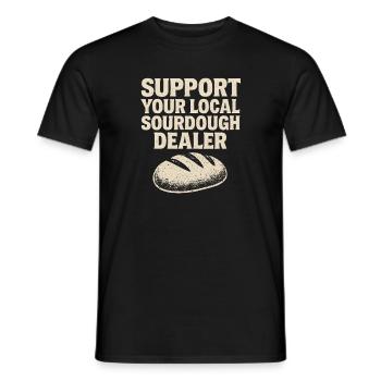 Baking Baker Baker Sourdough Bread Gift Idea - Men's T-Shirt - black - Front - AI Model Male 178 light (178cm)