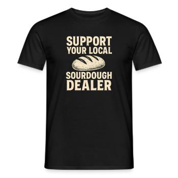 Baking Baker Baker Sourdough Bread Gift Idea - Men's T-Shirt - black - Front - AI Model Male 178 light (178cm)