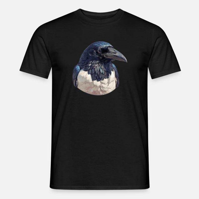 Elstern Elster - Männer T-Shirt - Schwarz