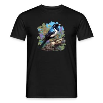 Magpies Magpie - Men's T-Shirt - black - Front - AI Model Male 178 light (178cm)