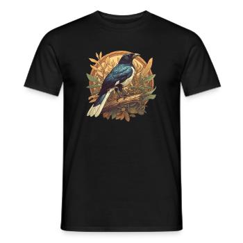 Elstern Elster - Männer T-Shirt - Schwarz - Vorne - AI Model Male 178 light (178cm)