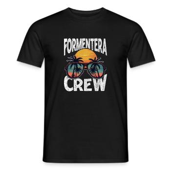 Formentera Crew - Men's T-Shirt - black - Front - AI Model Male 178 light (178cm)