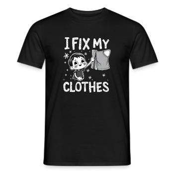 I Fix My Clothes Visible Repair - Men's T-Shirt - black - Front - AI Model Male 178 light (178cm)