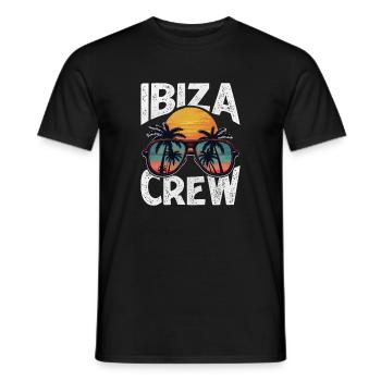 Ibiza Crew - Men's T-Shirt - black - Front - AI Model Male 178 light (178cm)