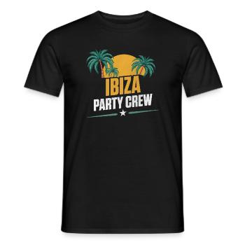 Ibiza Party Crew - Men's T-Shirt - black - Front - AI Model Male 178 light (178cm)