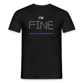 Rheumatoid Arthritis Warrior - I'm Fine - Men's T-Shirt - black - Front - AI Model Male 178 light (178cm)