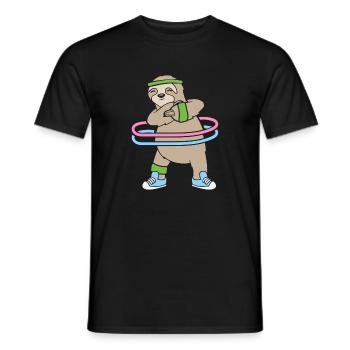 Hula Hup Hullern Huller Hoop Faultier - Männer T-Shirt - Schwarz - Vorne - AI Model Male 178 light (178cm)