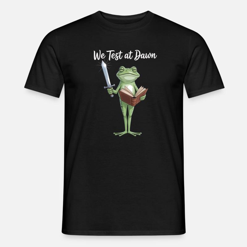 Froschritter-Leseschwert - Männer T-Shirt - Schwarz