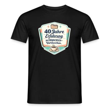 40 Jahre Erfahrung im Erwachsenen-Vortäuschen - Männer T-Shirt - Schwarz - Vorne - AI Model Male 178 light (178cm)