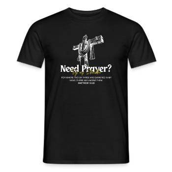 Croyant en Jésus - T-shirt homme - noir - Devant - AI Model Male 178 light (178cm)