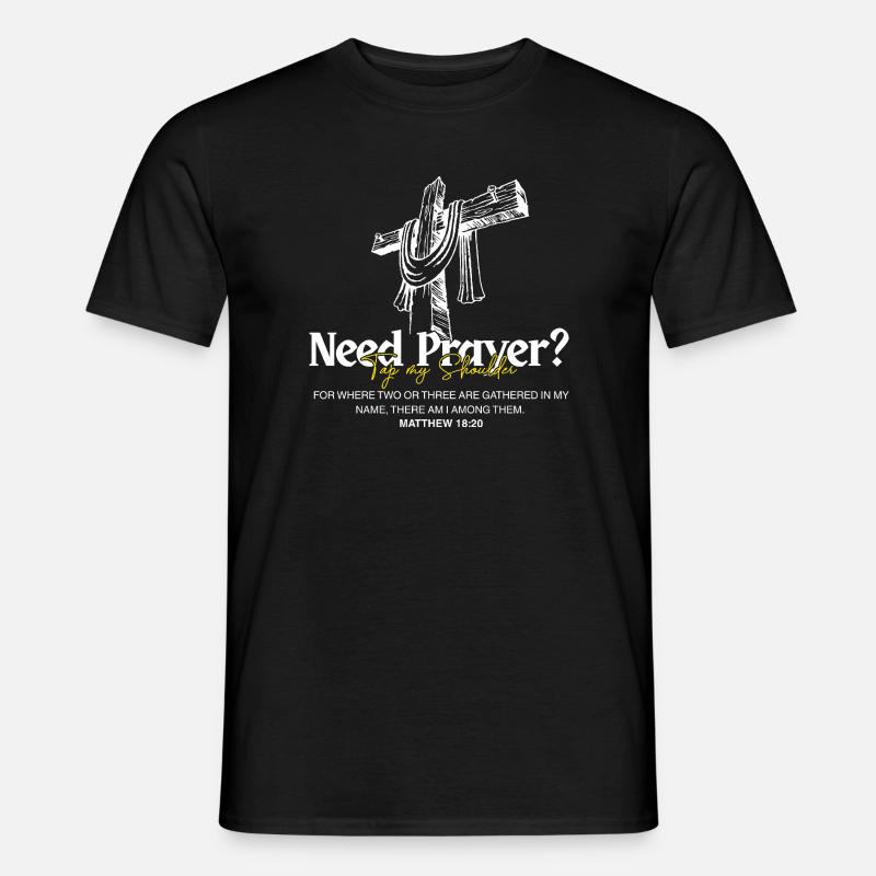 Jesus-Gläubiger - Männer T-Shirt - Schwarz