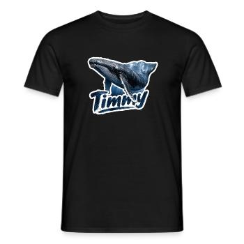 Timmy der Buckelwal – Ostsee-Fan - Männer T-Shirt - Schwarz - Vorne - AI Model Male 178 light (178cm)