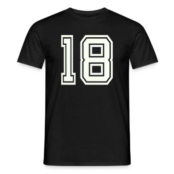18 - Men's T-Shirt - black - Front - AI Model Male 178 light (178cm)