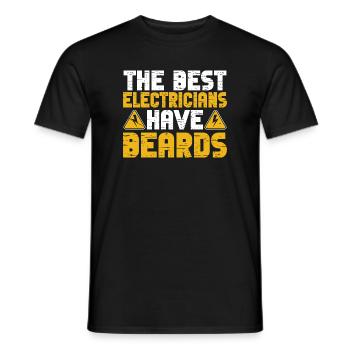 The best electricians have beards craftsmen - Men's T-Shirt - black - Front - AI Model Male 178 light (178cm)