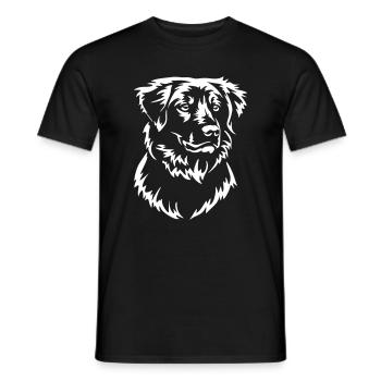 Duck Tolling Retriever Head "Black Edition" - Men's T-Shirt - black - Front - AI Model Male 178 light (178cm)
