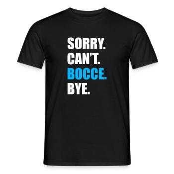 Désolé, je ne peux pas jouer à la pétanque et à la pétanque, joueur de boule - T-shirt homme - noir - Devant - AI Model Male 178 light (178cm)