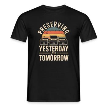 Gestern für morgen bewahren - Männer T-Shirt - Schwarz - Vorne - AI Model Male 178 light (178cm)