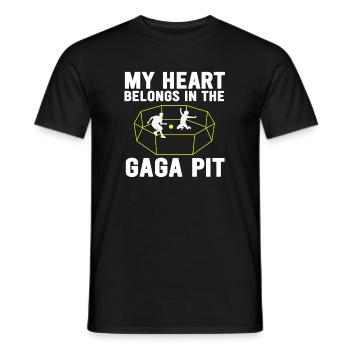 Gaga Pit Heart Tee - Männer T-Shirt - Schwarz - Vorne - AI Model Male 178 light (178cm)