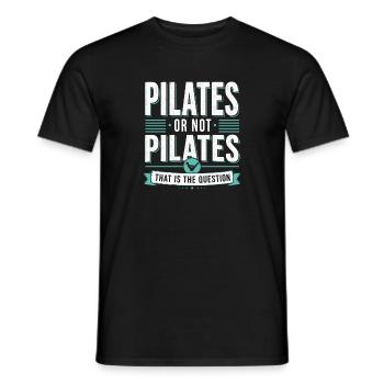Pilates humour fitness citation sport - T-shirt homme - noir - Devant - AI Model Male 178 light (178cm)