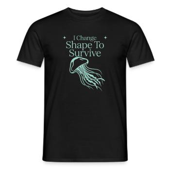 Jellyfish Ocean Jellyfish Flowy Soft Ocean Marine - Men's T-Shirt - black - Front - AI Model Male 178 light (178cm)