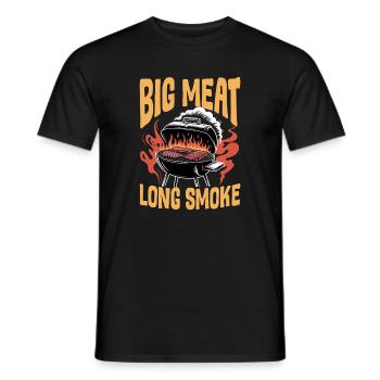 BBQ Grilling Meat Smoking Barbecue - Männer T-Shirt - Schwarz - Vorne - AI Model Male 178 light (178cm)