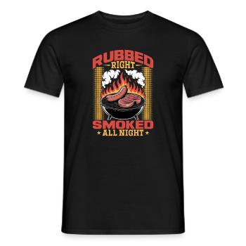 BBQ Grilling Meat Smoking Barbecue - Männer T-Shirt - Schwarz - Vorne - AI Model Male 178 light (178cm)