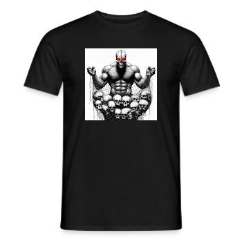 Musclé Crânes en Filet - T-shirt homme - noir - Devant - AI Model Male 178 light (178cm)