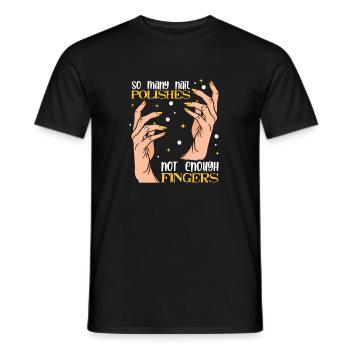 Nail Designer Nail Designer Cosmetics Nail Salon - Men's T-Shirt - black - Front - AI Model Male 178 light (178cm)