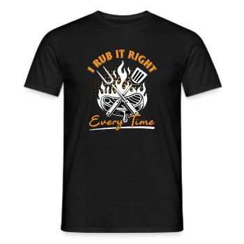 BBQ Grilling Meat Smoking Barbecue - Männer T-Shirt - Schwarz - Vorne - AI Model Male 178 light (178cm)