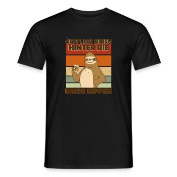 Bier Faultier - Männer T-Shirt - Schwarz - Vorne - AI Model Male 178 light (178cm)