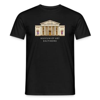 Baltimore Museum, hand-drawn illustration - Men's T-Shirt - black - Front - AI Model Male 178 light (178cm)