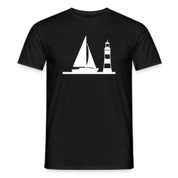 Sail - Men's T-Shirt - black - Front - AI Model Male 178 light (178cm)