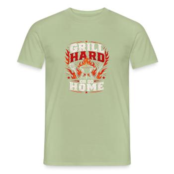 Grill Master Dad Father Hero BBQ Men - Men's T-Shirt - sage - Front - AI Model Male 178 light (178cm)