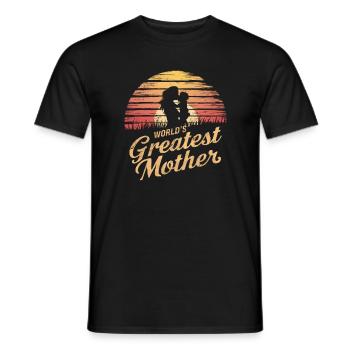 La plus grande mère du monde - T-shirt homme - noir - Devant - AI Model Male 178 light (178cm)