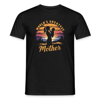 La plus grande mère du monde - T-shirt homme - noir - Devant - AI Model Male 178 light (178cm)