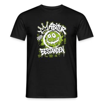 Graffiti Zombie Street Art Grün Abitur 2026 - Männer T-Shirt - Schwarz - Vorne - AI Model Male 178 light (178cm)