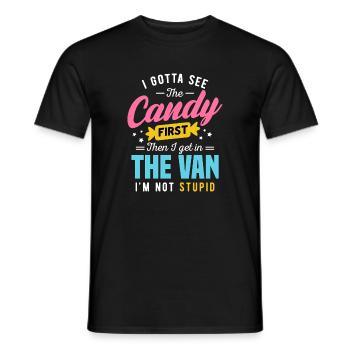 Candy First : Le Van Stupid, graphique sarcastique drôle et drôle - T-shirt homme - noir - Devant - AI Model Male 178 light (178cm)